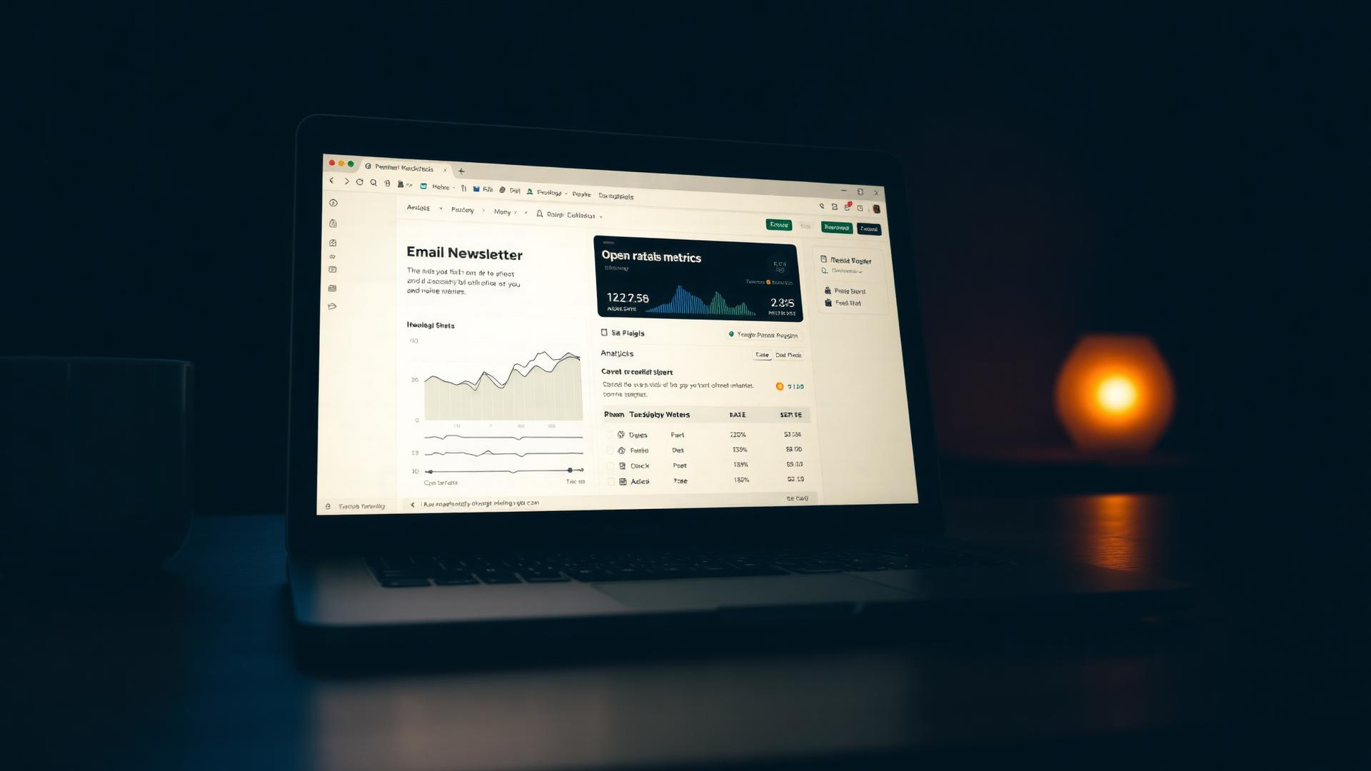 Email newsletter open on phone with growing subscriber chart — Heidlebaugh Digital email marketing